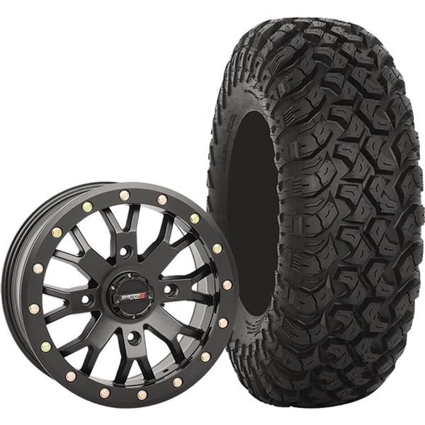 System 3 Off-Road 15x7, 4 / 137, 6+1 SB-4 Wheel And 33x9.5R-15 RT320 Tire Kit