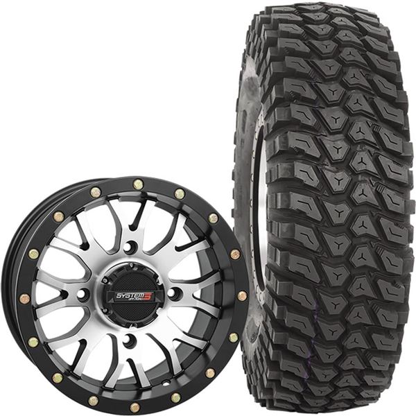 System 3 Off-Road 14x7, 4 / 137, 5+2 ST-3 Wheel And 30x10R-14 XCR350 Tire Kit