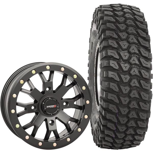 System 3 Off-Road 15x7, 4 / 137, 4+3 SB-4 Wheel And 32x10R-15 XCR350 Tire Kit