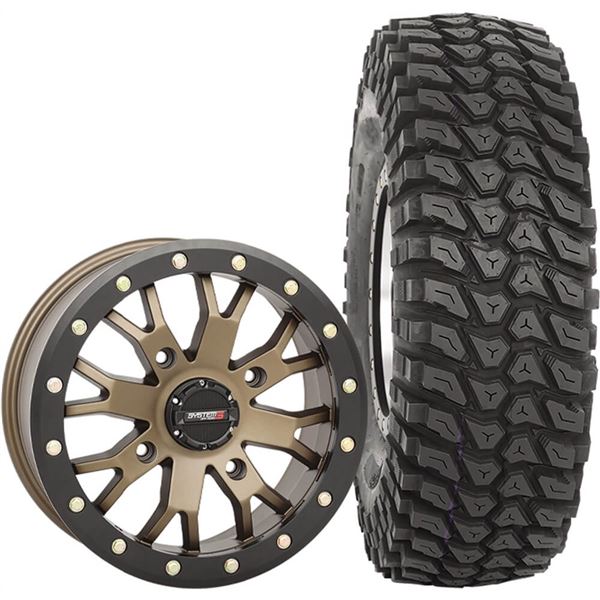 System 3 Off-Road 15x7, 4 / 156, 6+1 SB-4 Wheel And 35x10R-15 XCR350 Tire Kit