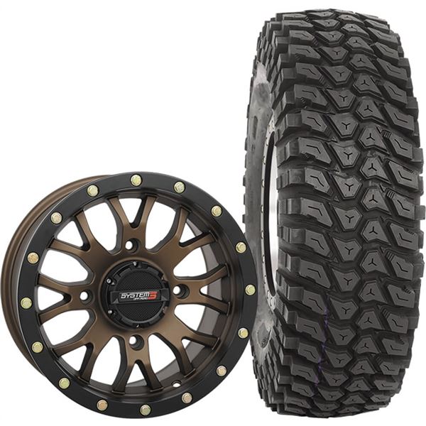 System 3 Off-Road 18x7, 4 / 156, 4+3 ST-3 Wheel And 36x10-18 XCR350 Tire Kit