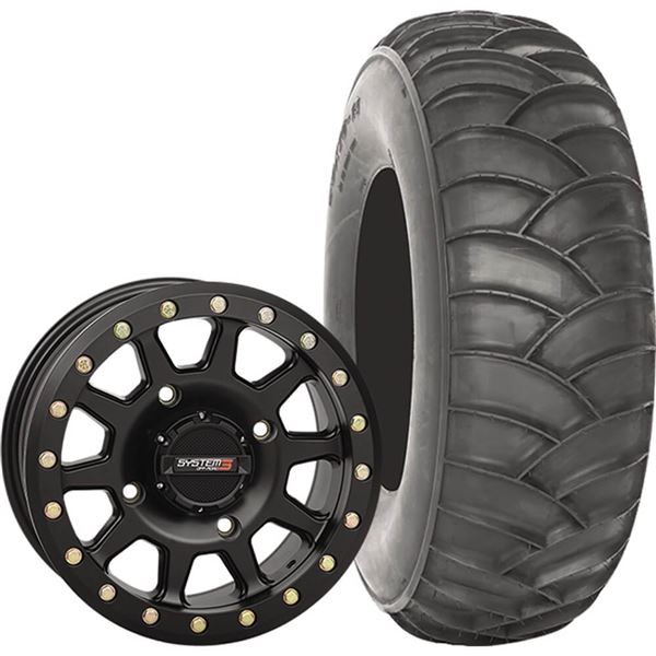 System 3 Off-Road 15x7, 4 / 156, 5+2 SB-3 Wheel And 32x10-15 SS360 Front Tire Kit