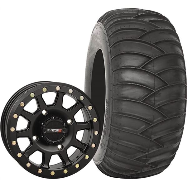 System 3 Off-Road 15x10, 4 / 137, 5+5 SB-3 Wheel And 32x12-15 SS360 Rear Tire Kit