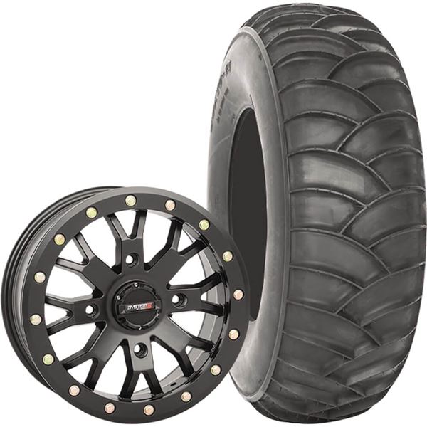 System 3 Off-Road 15x7, 4 / 156, 6+1 SB-4 Wheel And 32x10-15 SS360 Front Tire Kit