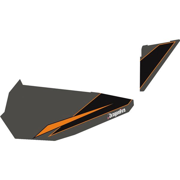 Dragonfire Racing RZR Titanium Matte Metallic Door Panel Graphic Kit ...