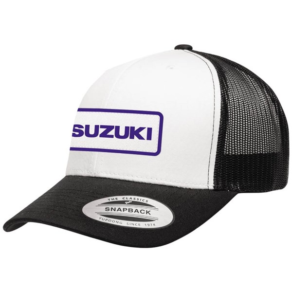 Factory Effex Suzuki Throwback Curved Bill Snapback Trucker Hat