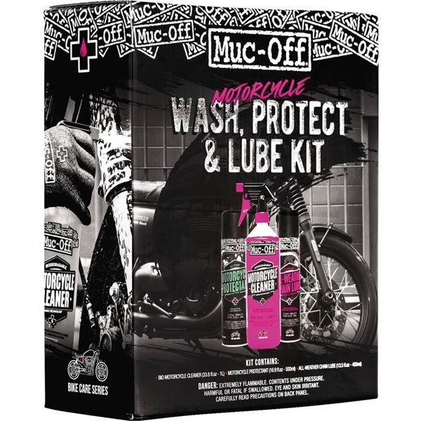 Muc-Off Motorcycle Wash, Protect and Lube Kit