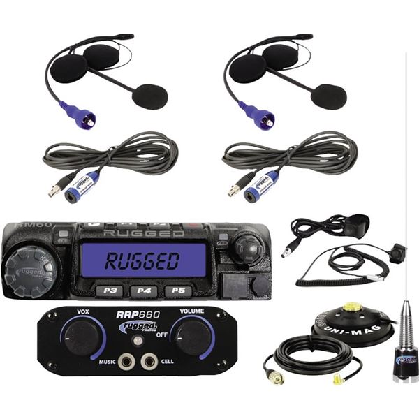 Rugged Radios RRP660 2 Seat With 60Watt Radio And Helmet Speaker Kits