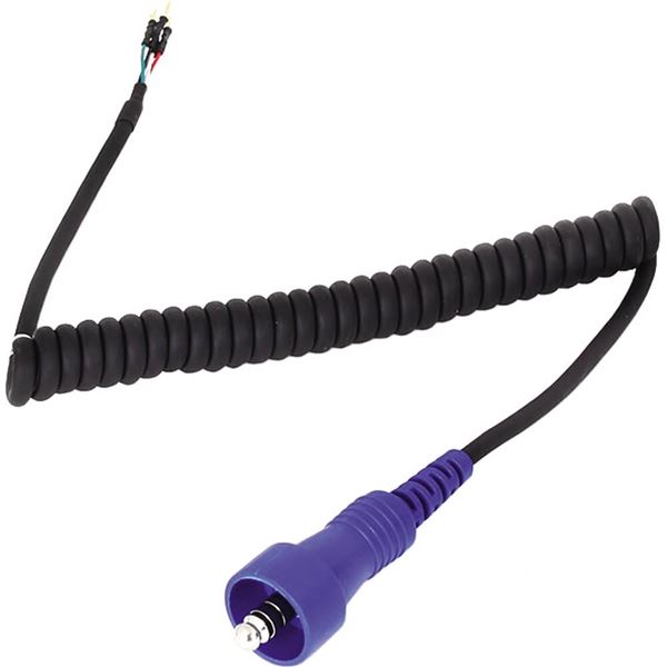 Rugged Radios Coil Cord Helmet Kit Part With Blue OFFROAD Plug