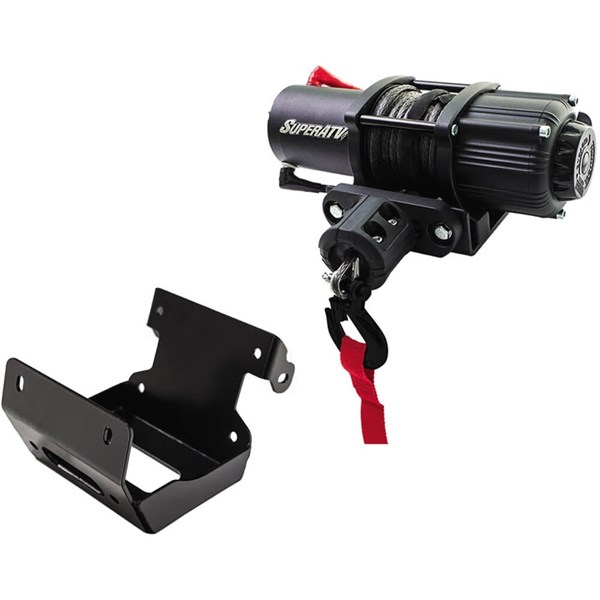 SuperATV Black Ops 2,500lb Winch With Mounting Plate
