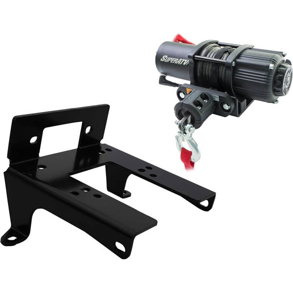 SuperATV Black Ops 3,500lb Winch With Mounting Plate