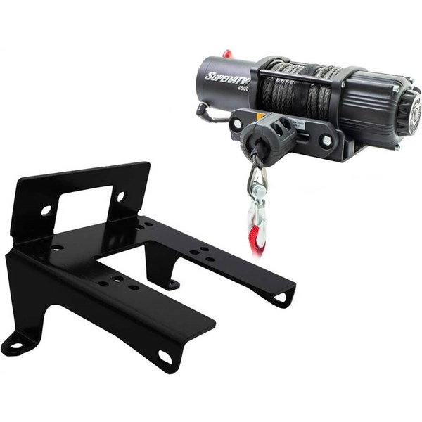 SuperATV Black Ops 4,500lb Winch With Mounting Plate