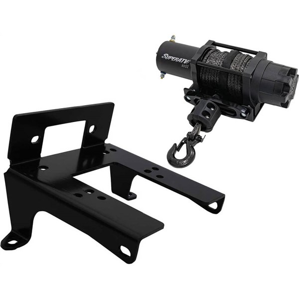 SuperATV Black Ops 6,000lb Winch With Mounting Plate