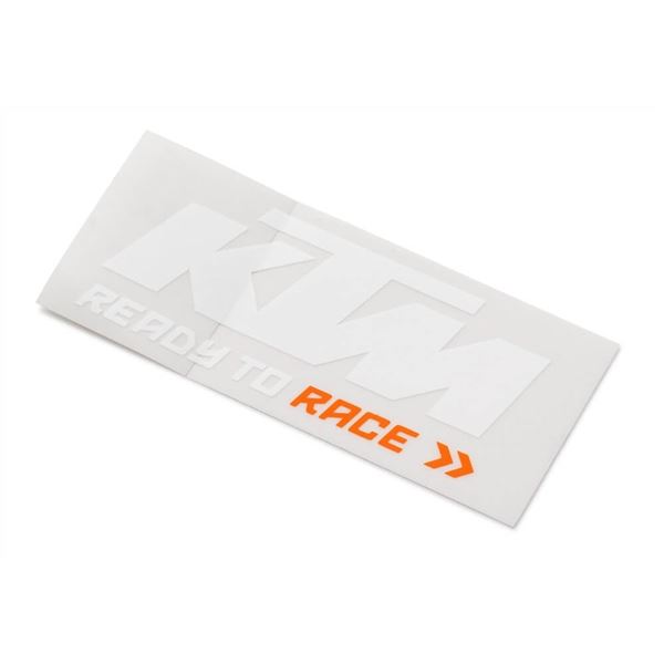 KTM White Orange Logo Sticker