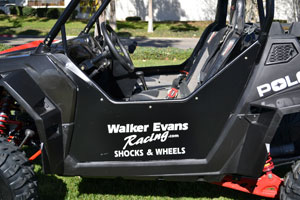 This machine has been set up to compete in the Lucas Oil Off Road Racing Pro Lite UTV class, with Walker Evans R.J. Anderson behind the wheel. So it has been modified for racing. Amazingly, the engine has been kept stock, including the exhaust and muffler. Its actually quiet. Not a bad thing.