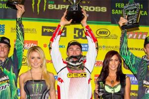 Eli Tomac comes in first at San Diego SX Lites class