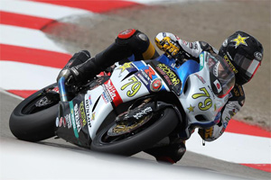 On race day, Young and his Suzuki were running with the race leader almost immediately.