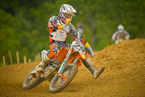 Andrew Short, started inside the top ten in moto one and crossed the checkered flag in 11th place.
