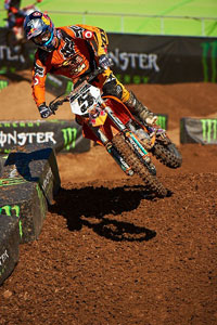 Ryan Dungey earned a remarkable 2nd place overall finish at his debut race on the KTM brand at the Monster Energy Cup