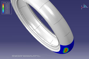 Finite Element Analysis (FEA) will depict any high load areas which could generate heat.