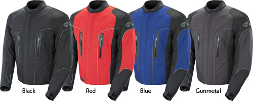 The Joe Rocket Alter Ego 3.0 jacket system starts retail at $234, and is available in Blue, Red, Black and Gunmetal Grey 