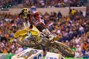 Brett Metcalfe celebrated his best night of Supercross so far this year.