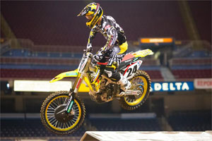Bret Metcalfe is feeling comfortable and confident on his Yoshimura Suzuki RM-Z450.