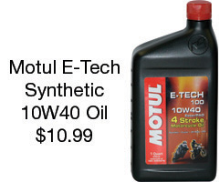 Motul E-Tech 100 Ester Synthetic 10W40 Oil