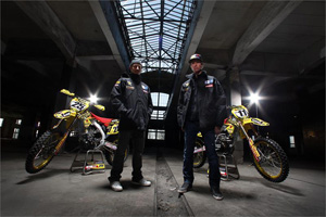 The stunning images reveal a different side to the Belgian riders as they pose and have fun with their factory RM-Z450 machinery.