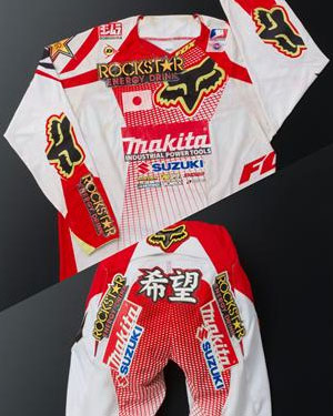 Ryan Dungey Exclusive red and white Fox race gear - Japan Rising Sun