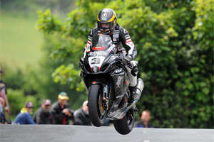 He got embroiled in a battle with John McGuinness and Michael Dunlop, eventually coming home in third place.