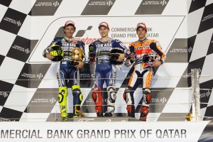 2013 MotoGP Qatar Winner's Podium