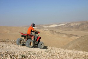 Red ATV Desert Rider