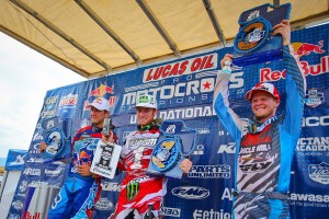 2013 AMA Motocross Utah National 450MX Winner's Podium