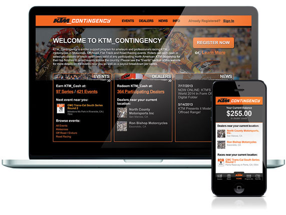 KTM Contingency Website / Mobile Platform