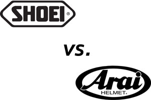 Shoei vs Arai Logos