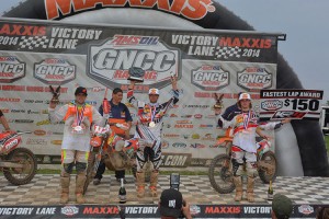 2014 GNCC Limestone 100 XC1 Winner's Podium
