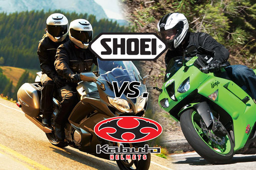 Shoei vs Kabuto Helmets Title
