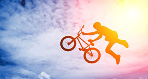 BMX Bicycle In Air