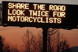Motorcycle Safety Road Sign