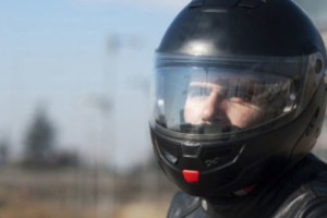 Rider Closeup With Helmet