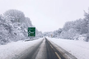 Snow on Highway
