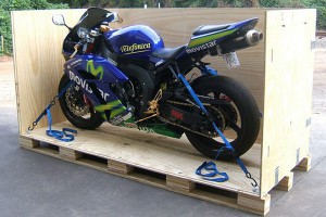 Motorcycle In Shipping Crate
