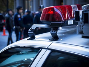 Police car lights