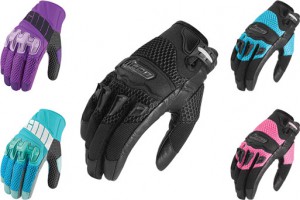 Icon Twenty-Niner and Overlord Vented Women's Leather/Textile Gloves