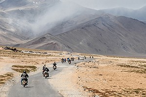 Royal Enfield bikes in action