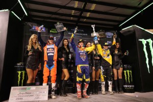 2016 AMA Supercross Lites West Anaheim 1 Winner's Podium