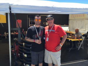 Bill and his son Patrick this past July at Laguna Secs for the World Superbike Championships.