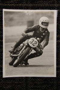 Bill racing his 1977 RD400 at Louden, New Hampshire in 1978.  