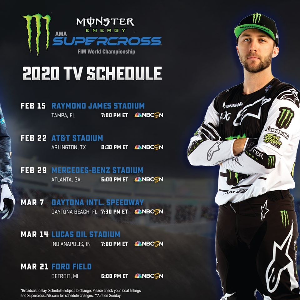 NBC Sports & Feld Motor Sports Announce 2020 Monster Energy Supercross